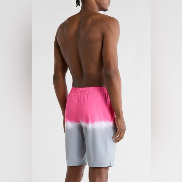 Nike Pink and Gray Ombre Mens swim shorts - Picture 3 of 6